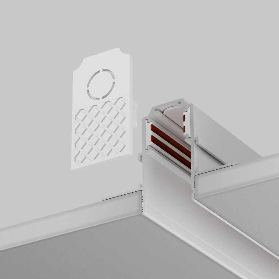 Заглушки к встраиваемому шинопроводу Exility 2 шт. белый, для встраиваемой трековой системы Technical TRA034EC-42W