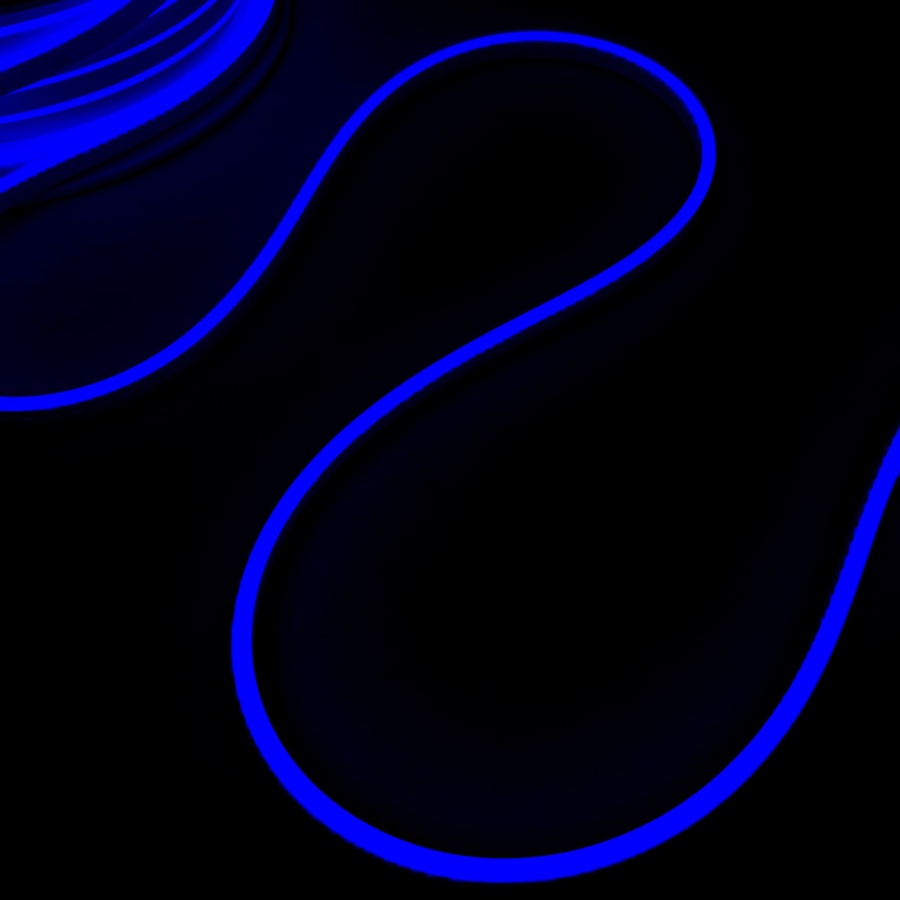 Односторонний Гибкий Неон 6х12мм Синий 12В, IP65