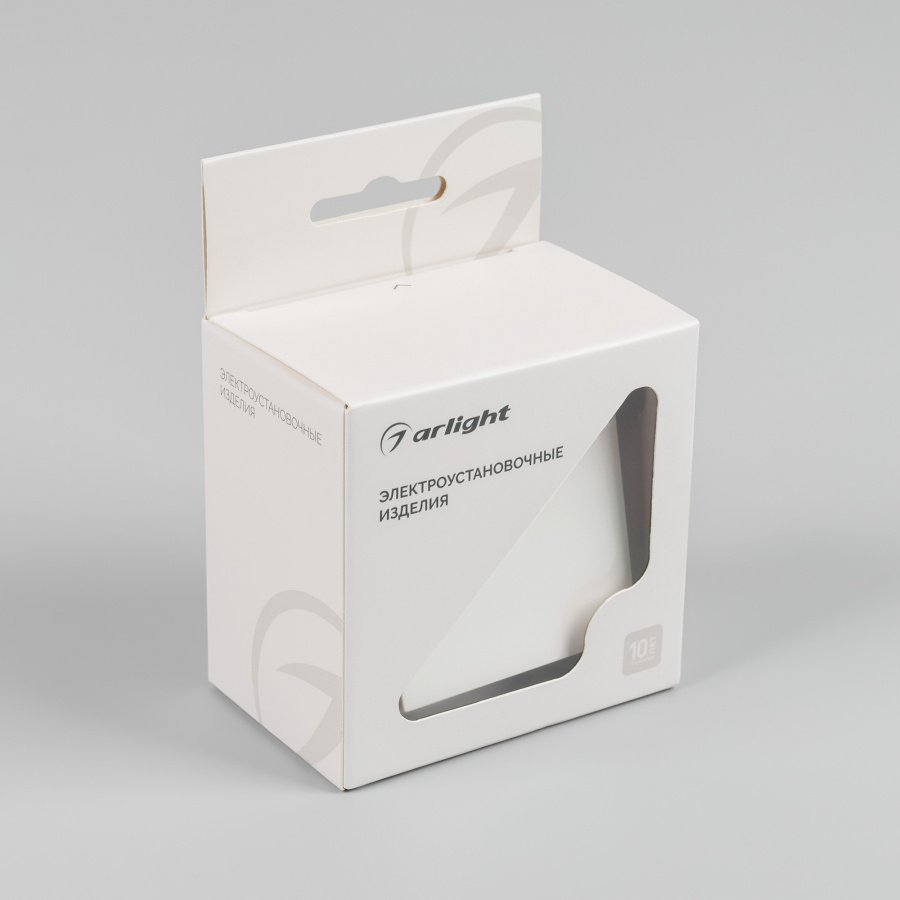 Механизм выключателя одноклавишный непроходной SWT-MK01-PL-WH-V (250V, 10A) (Arlight, -)