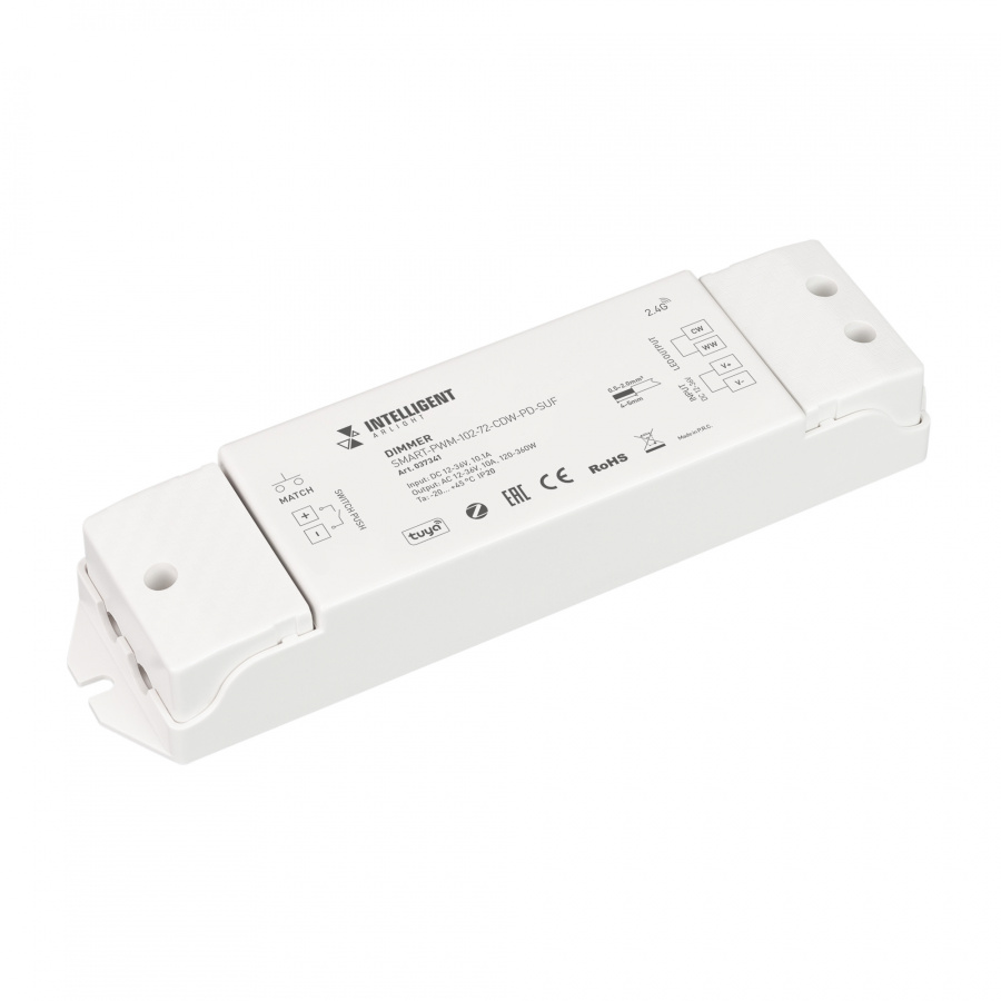 INTELLIGENT ARLIGHT Диммер SMART-PWM-102-72-CDW-PD-SUF (12-36V, 2x5A, ZB, 2.4G) (IARL, Контроллер)