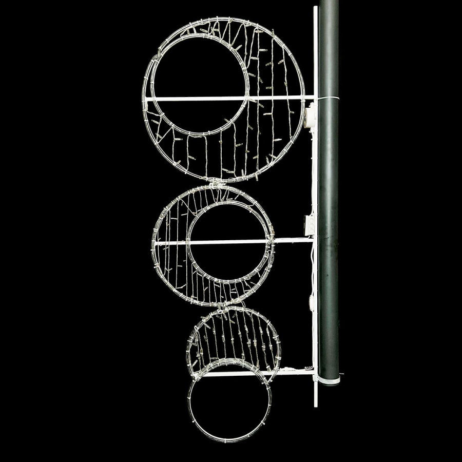 Светодиодная Консоль «Круги» 80 x 180 см, Разноцветная, 220В