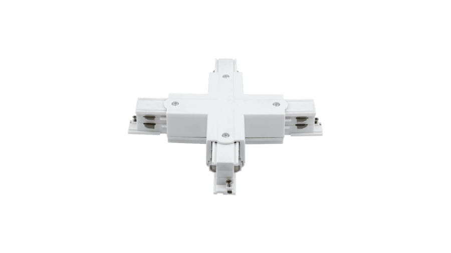 X-коннектор для трехфазного трека, белый