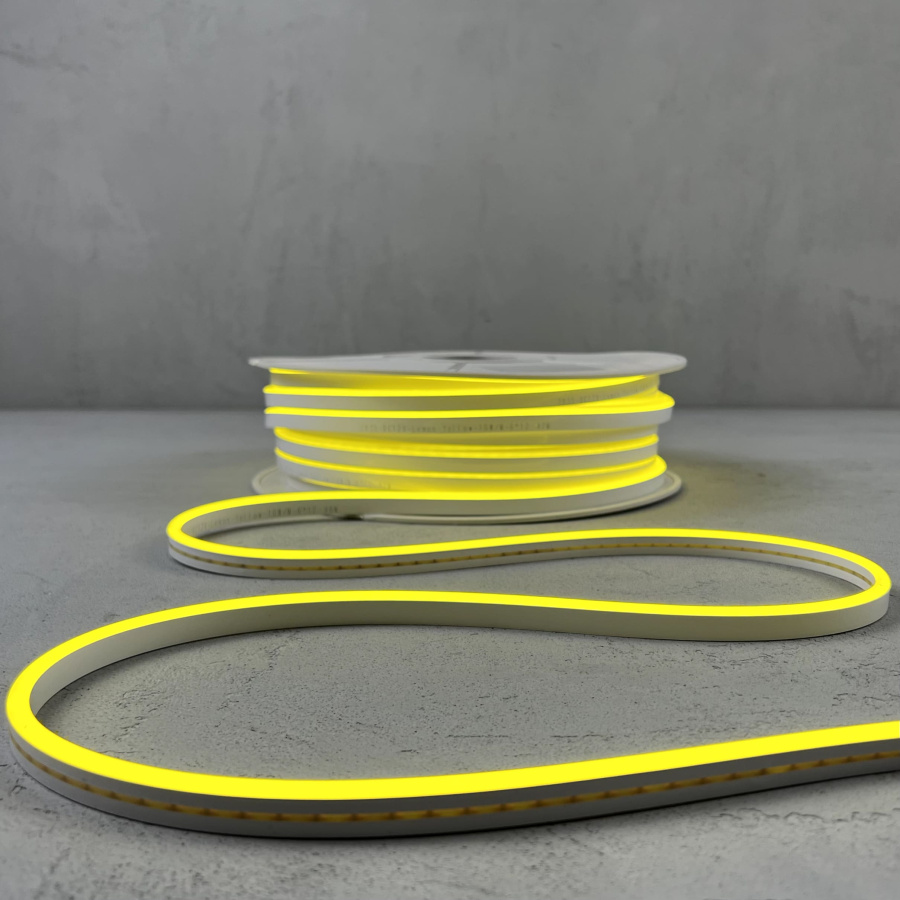 Односторонний Гибкий Неон 6х12мм Желтый 12В, IP65