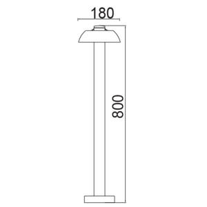 Наземный светильник W2252S-800 Gr
