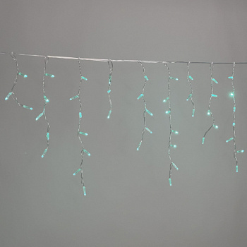 Гирлянда Бахрома с Колпачком 3,1 x 0,5 м Аква 220В, 120 LED, Провод Прозрачный ПВХ, IP65