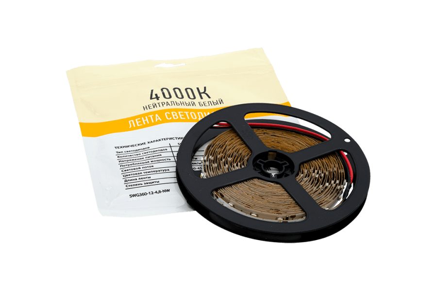 Лента светодиодная SWG SWG360, IP20, нейтральный белый