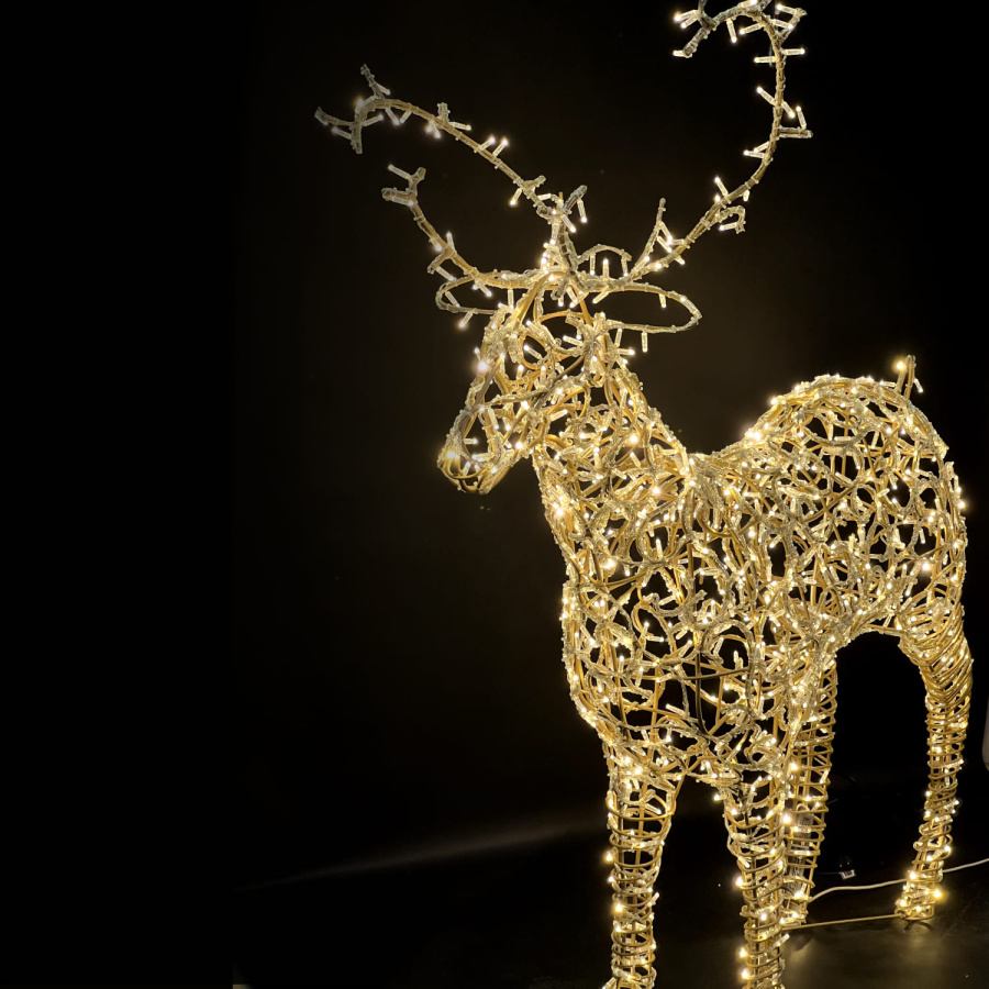 Светодиодная Фигура "Световой Олень" 2м Тепло-Белый 24В, IP65