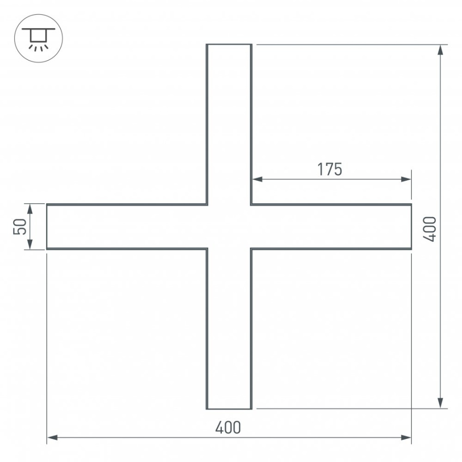 Крестовина SL-LINE-5035 (Arlight, Металл)