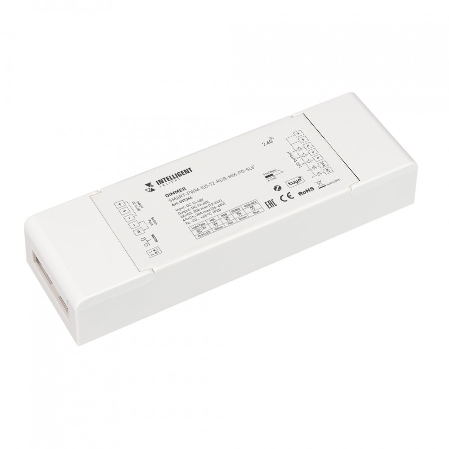 INTELLIGENT ARLIGHT Диммер SMART-PWM-105-72-RGB-MIX-PD-SUF (12-48V, 5x6A, ZB, 2.4G) (IARL, Контроллер)