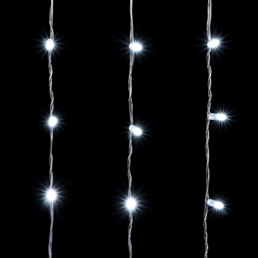 Гирлянда Занавес с Колпачком 1 x 6 м Белый 220В, 600 LED, Провод Прозрачный ПВХ, IP65