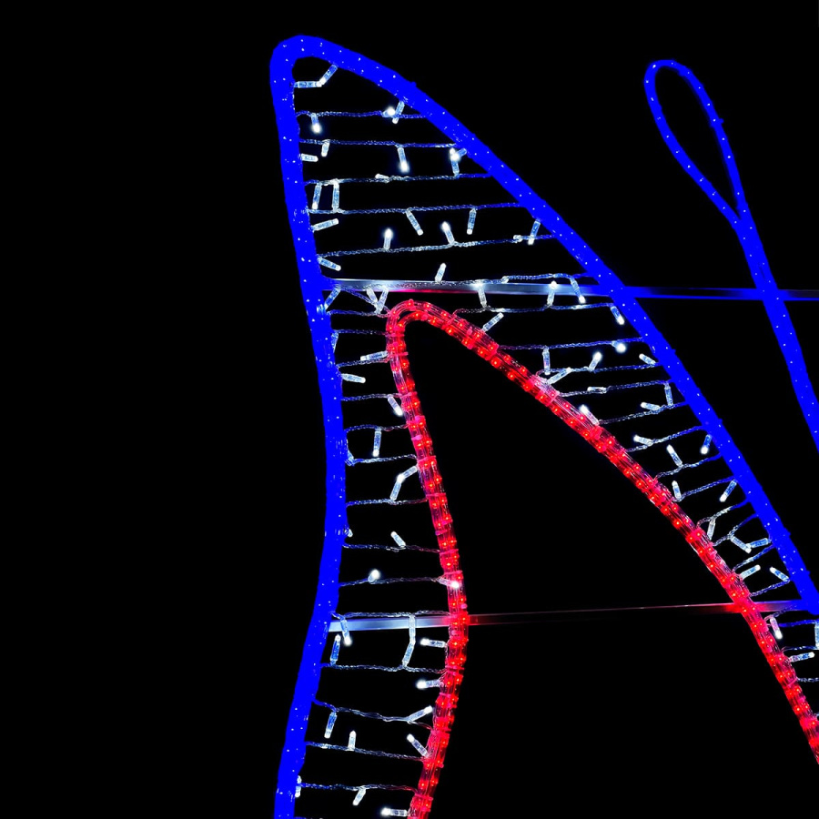 Светодиодная Консоль «Бабочка большая» 100 х 250 см, Разноцветная, 220В