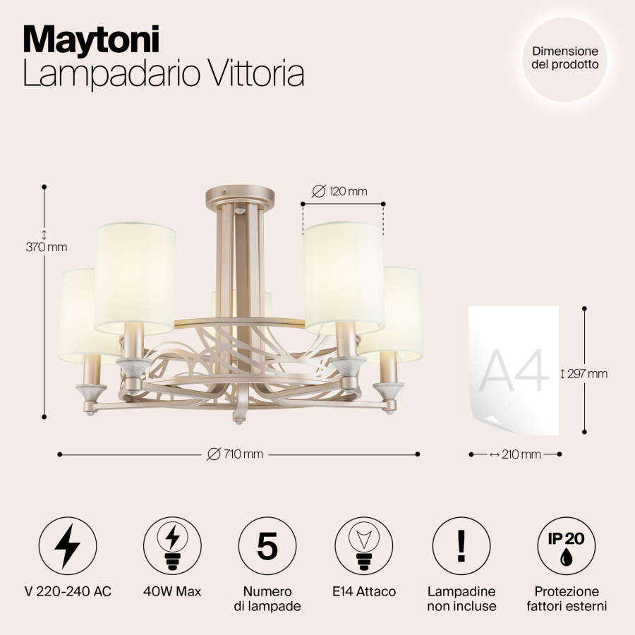 Люстра Maytoni H004CL-05BG