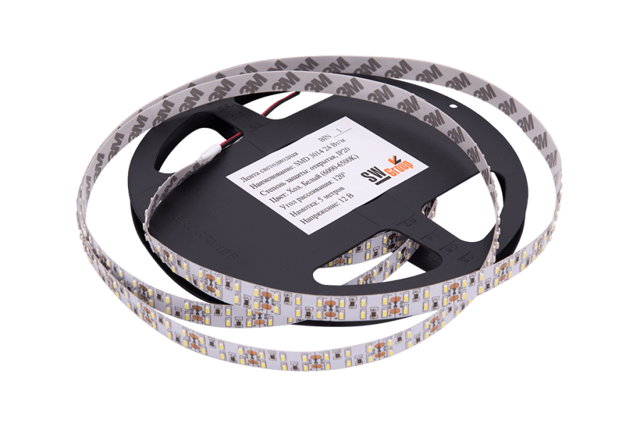 Лента светодиодная SWG SWG4240x2, 24 Вт/м, 12В, IP20, холодный белый