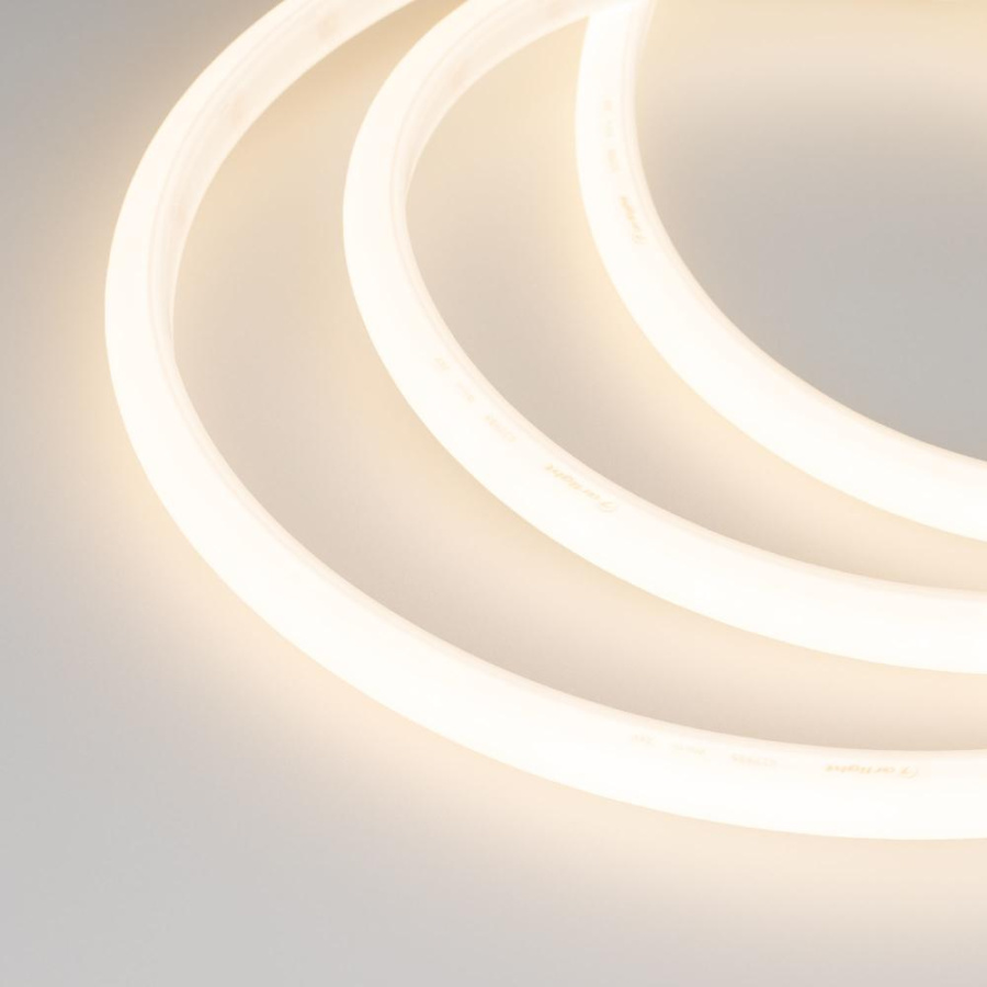 Лента герметичная MOONLIGHT-TOP-A140-16x15mm 24V Warm3500 (9.6 W/m, IP65, 2835, 5m, wire x1) (Arlight, Вывод вниз, 3 года)
