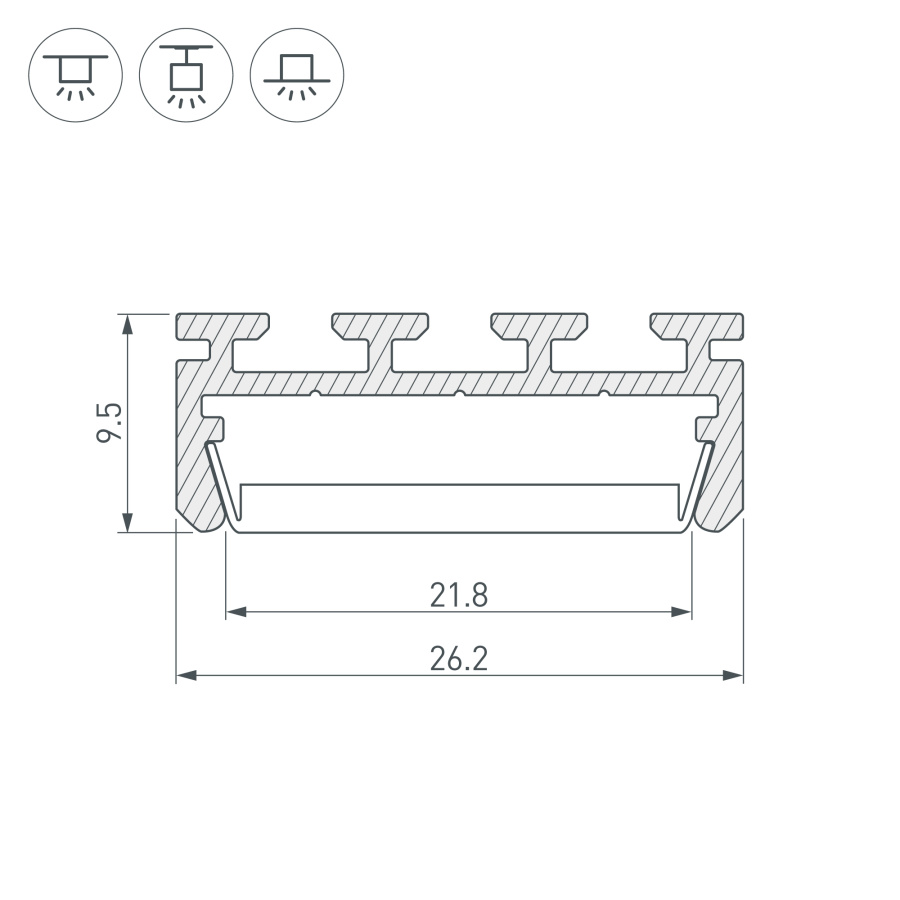 Профиль PLS-LOCK-2000 ANOD (Arlight, Алюминий)
