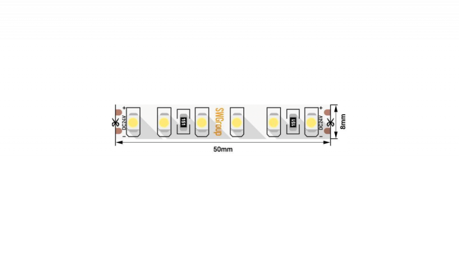 Лента светодиодная SWG SWG3120, 24В, IP65, холодный белый