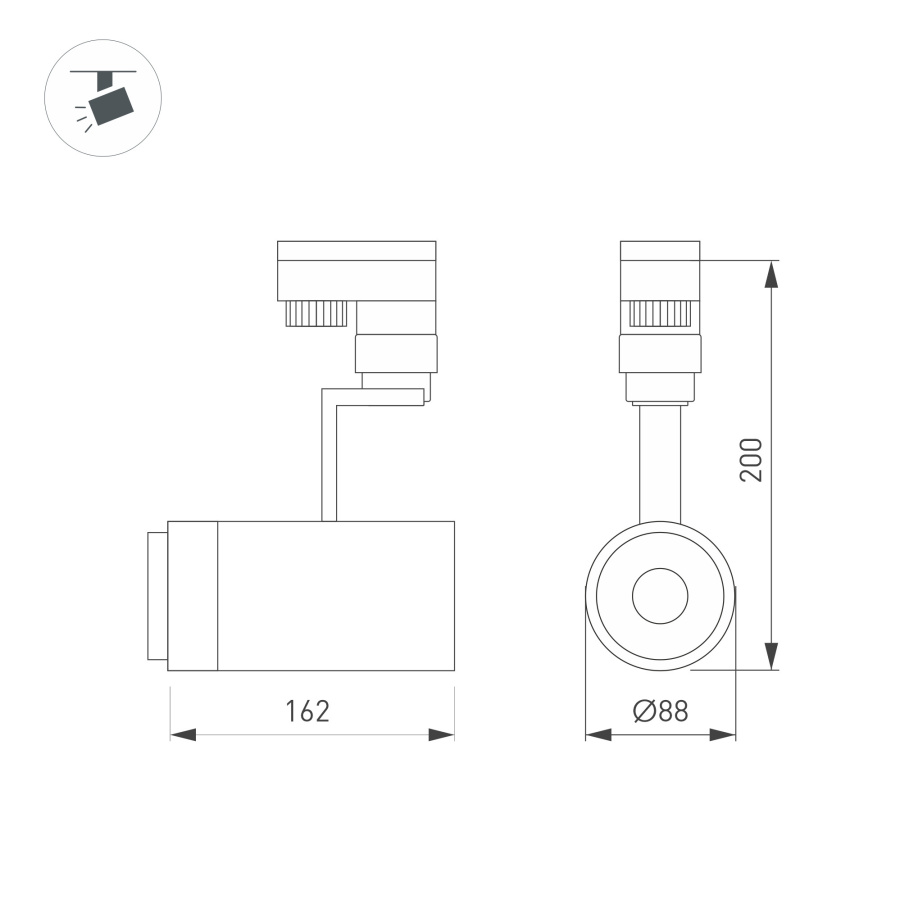 Светильник LGD-ZEUS-2TR-R88-20W Day4000 (BK, 20-60 deg, 230V) (Arlight, IP20 Металл, 5 лет)