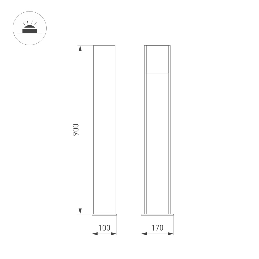 Светильник LGD-SEKVOYA-BOLL-H900-11W Warm3000 (BK, 120 deg, 230V) (Arlight, IP65 Металл, 3 года)