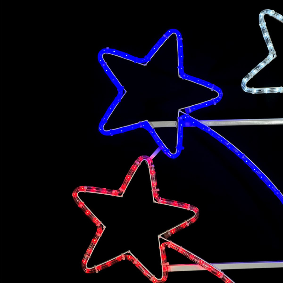 Светодиодная Консоль "Три кометы" 90 x 140 см, Триколор, 220В