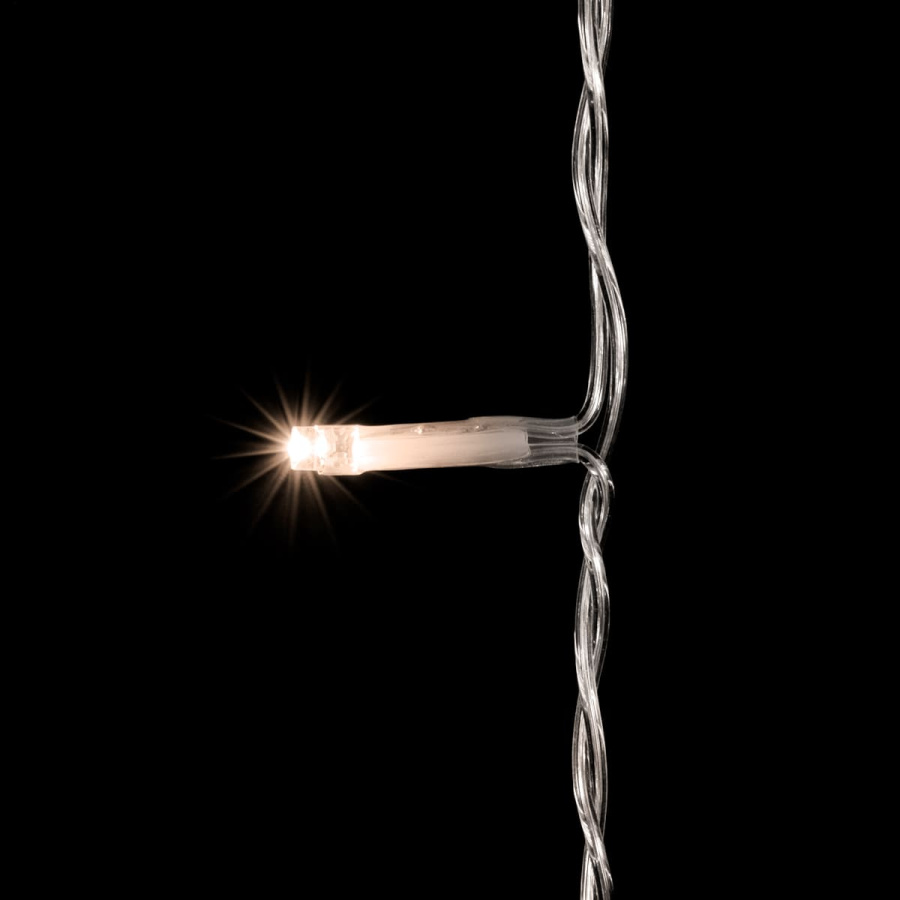 Гирлянда Занавес Облегченный 2 x 2 м Тепло-Белый 220В, 400 LED, Провод Прозрачный ПВХ, IP54