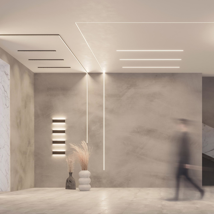 Профиль SL-LINE-25100-DUAL-2500 BLACK (Arlight, Алюминий)