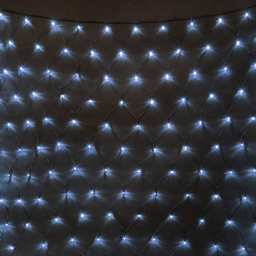 Светодиодная Сеть 2 x 2 м Белая 24В, 256 LED, Провод Черный ПВХ, IP54