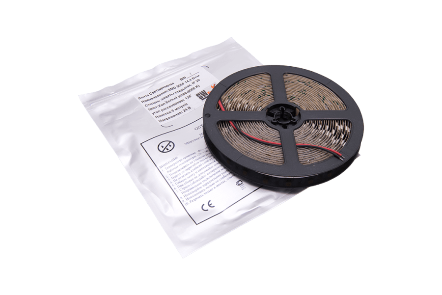 Лента светодиодная SWG SWG560, 14,4 Вт/м, 24В, IP20, холодный белый