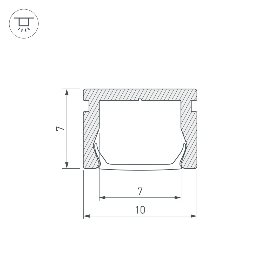 Профиль PIK-1007-2000 ANOD (Arlight, Алюминий)