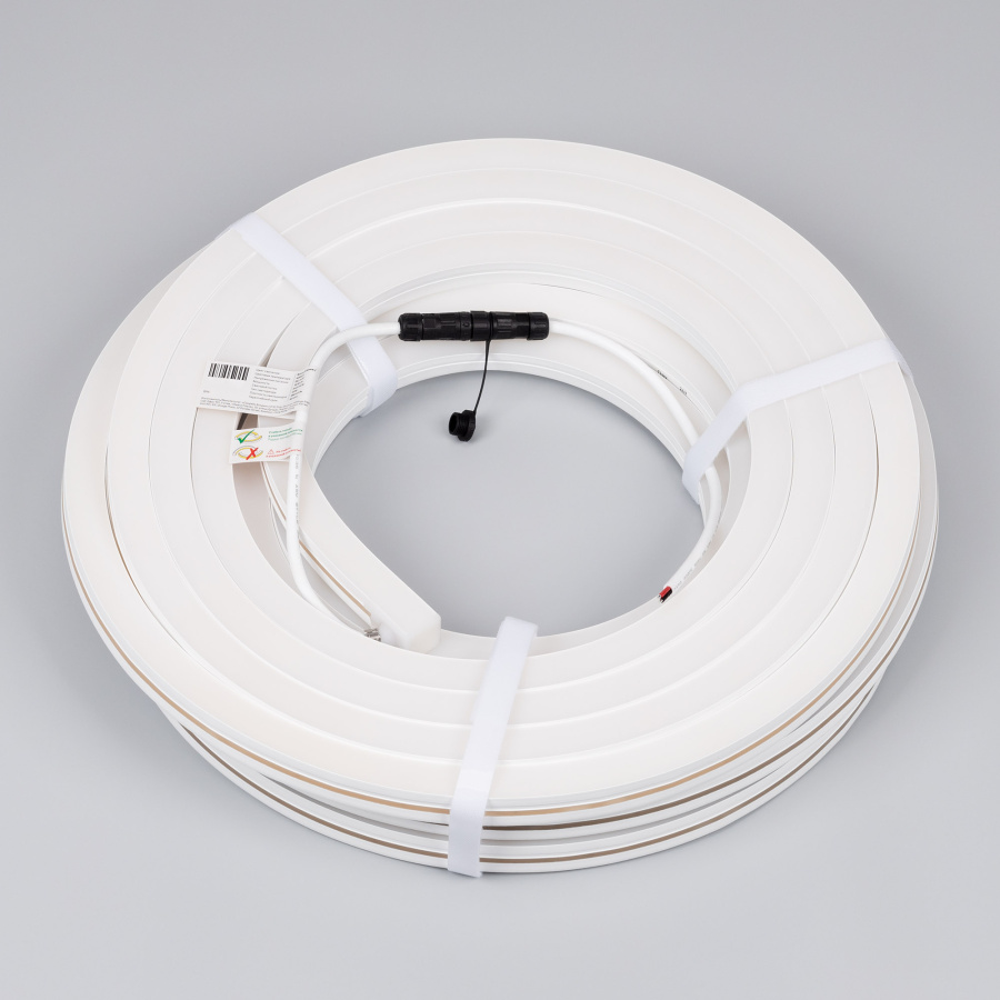 Лента герметичная MOONLIGHT-SIDE-X280-20x20mm 24V Warm3000 (10 W/m, IP67, 15m, wire x1) (Arlight, Вывод боковой, 5 лет)