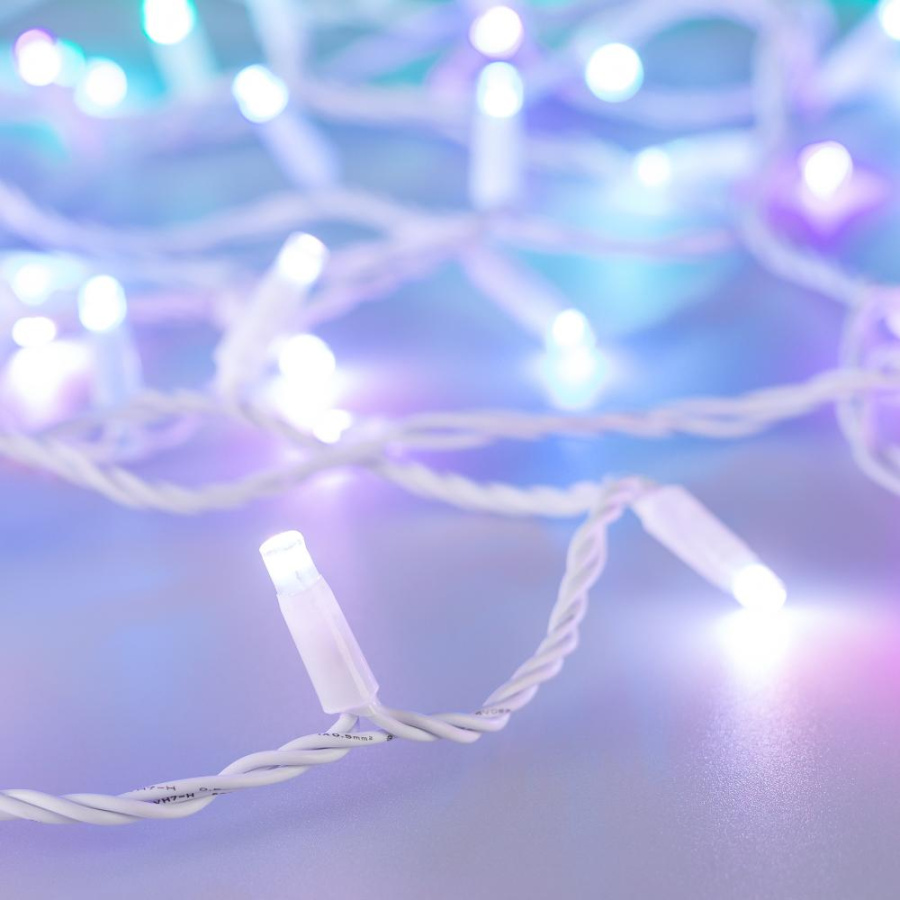 Светодиодная гирлянда ARD-STRING-CLASSIC-10000-WHITE-100LED-LIVE RGB-DMX (24V, 10W) (Ardecoled, IP65, 1 год)