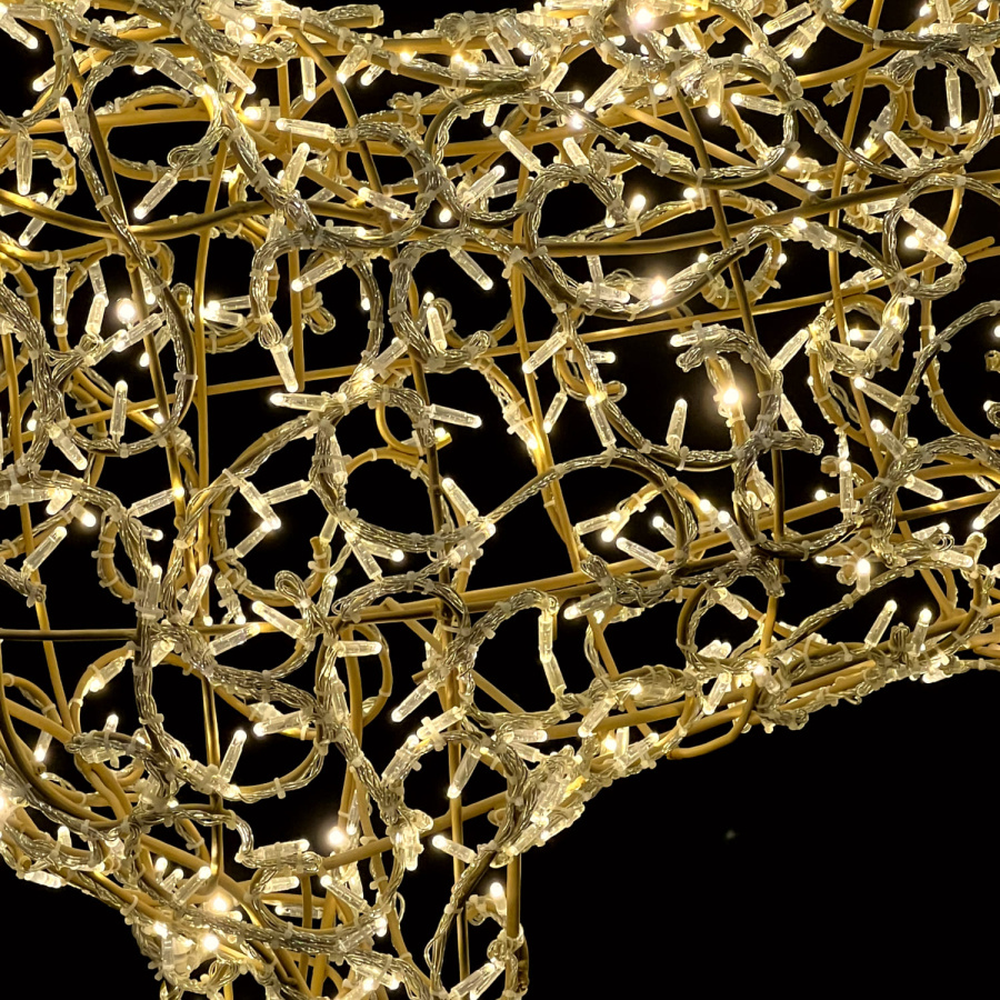 Светодиодная Фигура "Световой Олень" 2м Тепло-Белый 24В, IP65