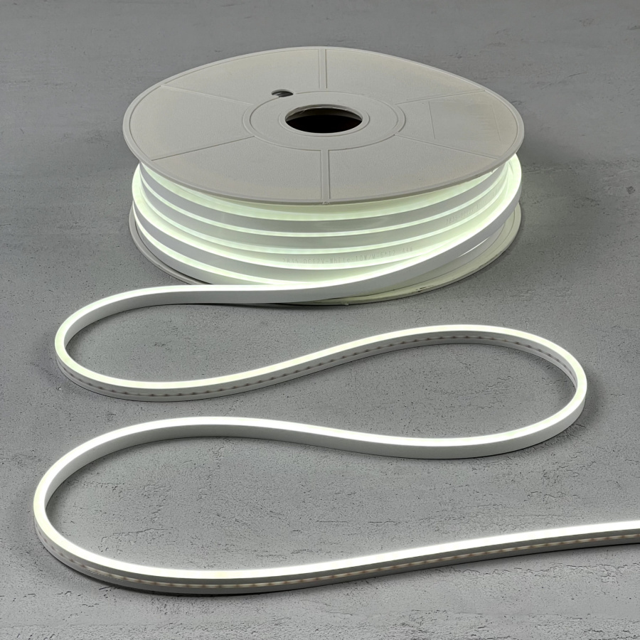 Односторонний Гибкий Неон 8х16мм Белый 24В, IP65