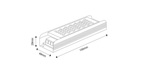 Компактный блок питания в металлическом корпусе, IP20, 150W, 12V, YA-150-12