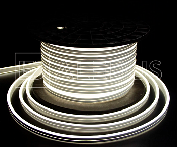 Гибкий неон ALEDUS, 220 В, 08х15 мм, бухта 50 м, белый, двусторонний