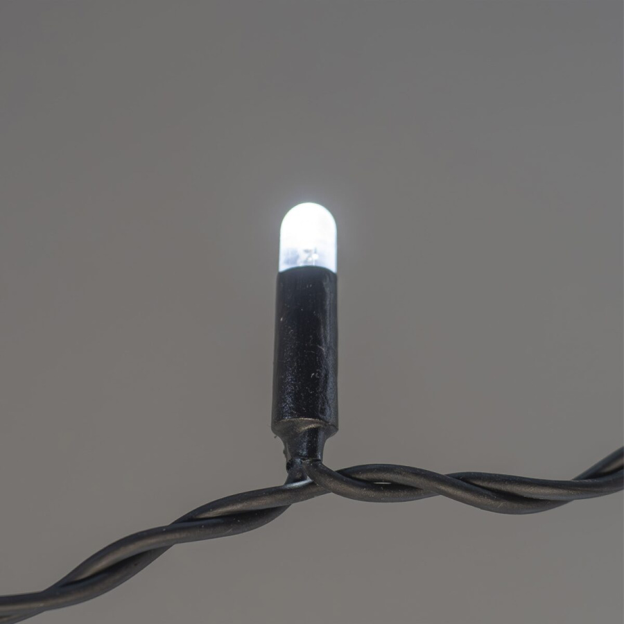 Гирлянда Занавес 2 x 3 м Белый 220В, 600 LED, Провод Черный Каучук 2,3мм, IP65