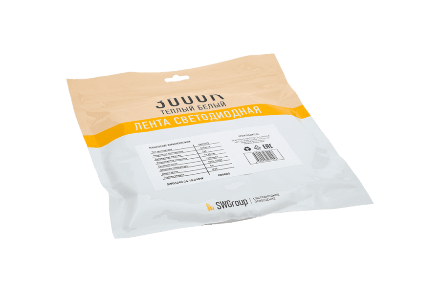 Лента светодиодная SWG SWG3240, IP20, теплый белый