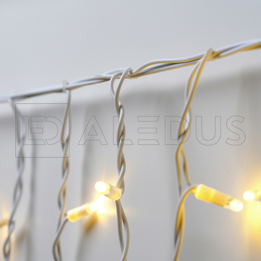 Занавес ALEDUS, 220 В, 2x1.5 м, белый провод, ПВХ, теплый белый, без мерцания