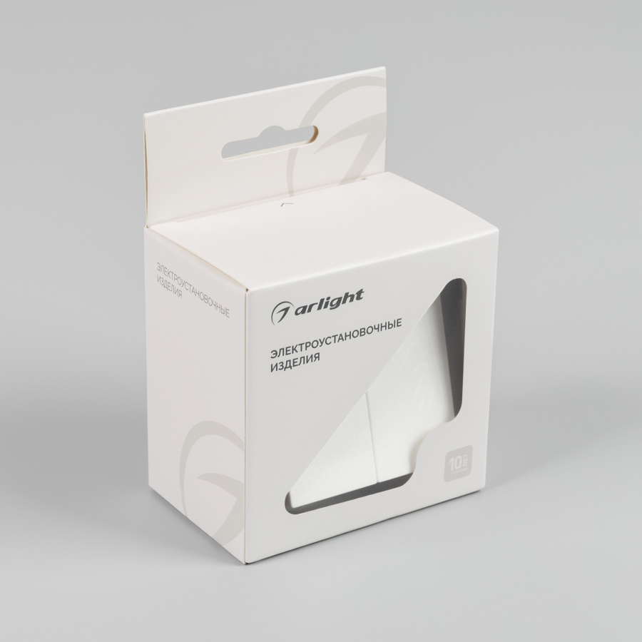 Механизм выключателя двухклавишный непроходной SWT-MK02-PL-WH-V (250V, 10A) (Arlight, -)