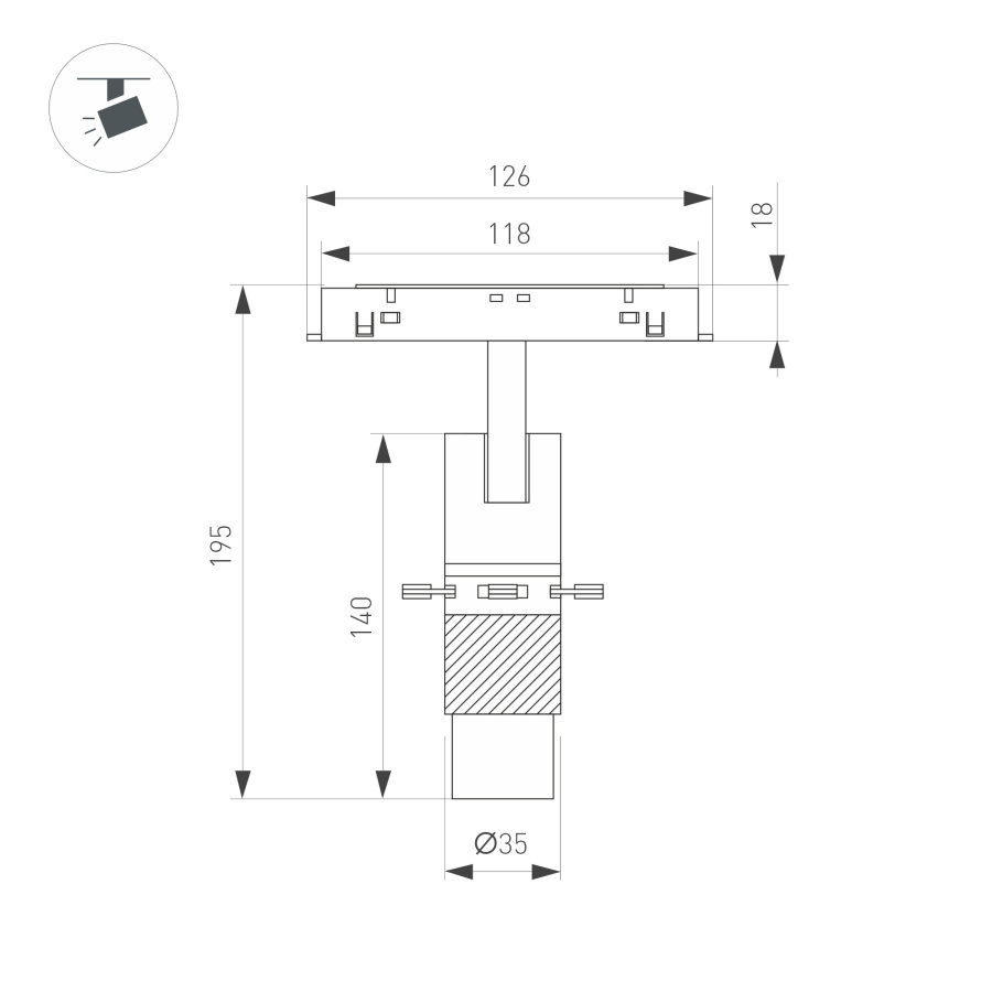 Светильник MAG-ORIENT-SPOT-CROP-ZOOM-TC-R35-6W Day4000 (BK, 19-29 deg, 48V) (Arlight, IP20 Металл, 3 года)