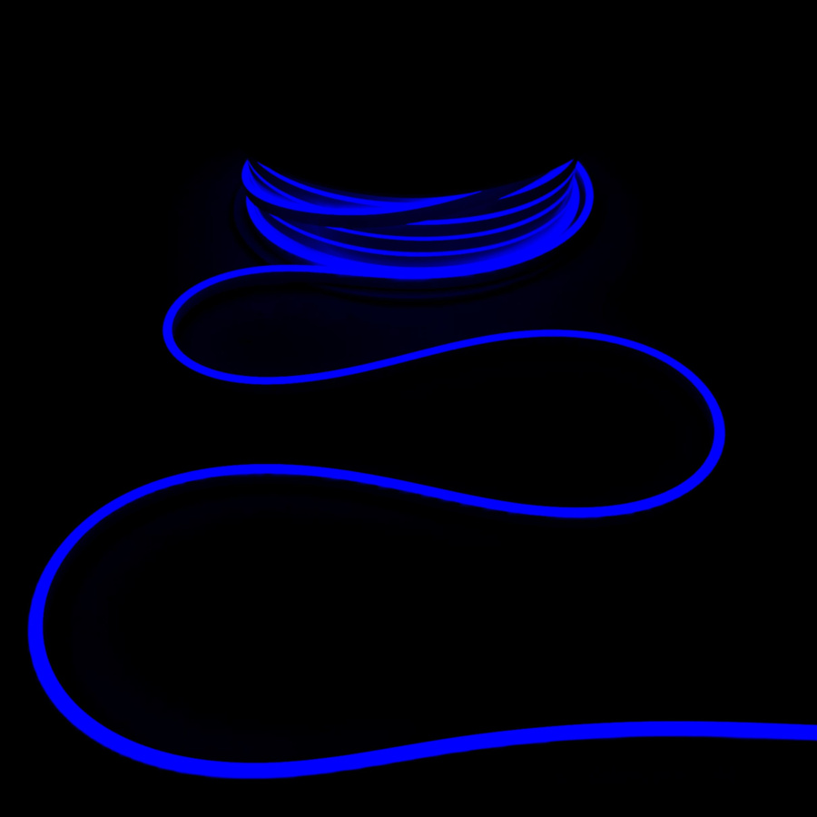 Односторонний Гибкий Неон 6х12мм Синий 12В, IP65