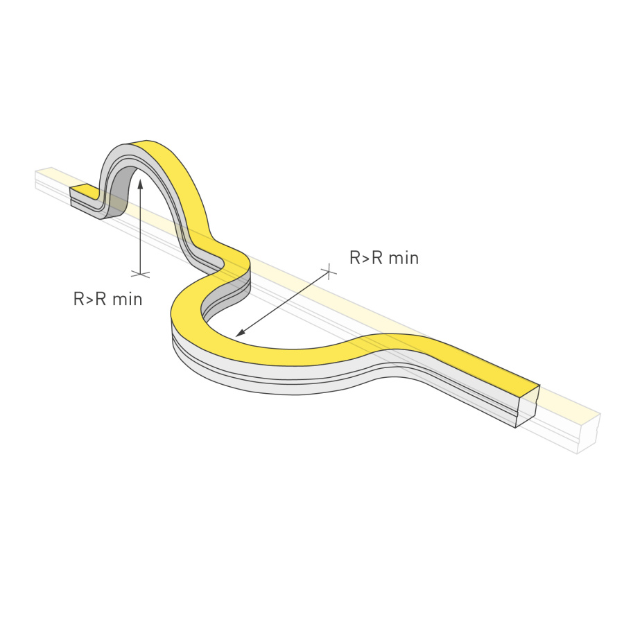 Лента герметичная MOONLIGHT-3D-A168-15x15mm 24V Warm3000 (7.2 W/m, IP67, 2835, 0,5m, Wire x1) (Arlight, Образец)