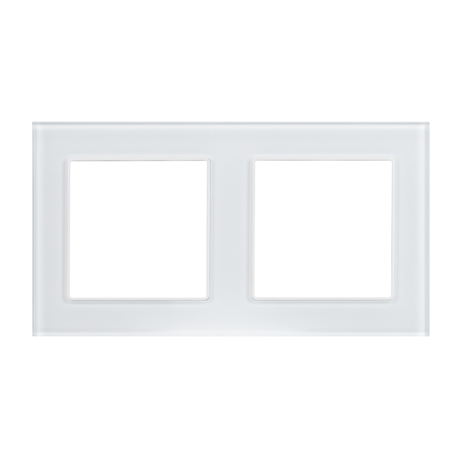 Рамка стеклянная FRM-GLARE-GS-2-WH (Arlight, -)