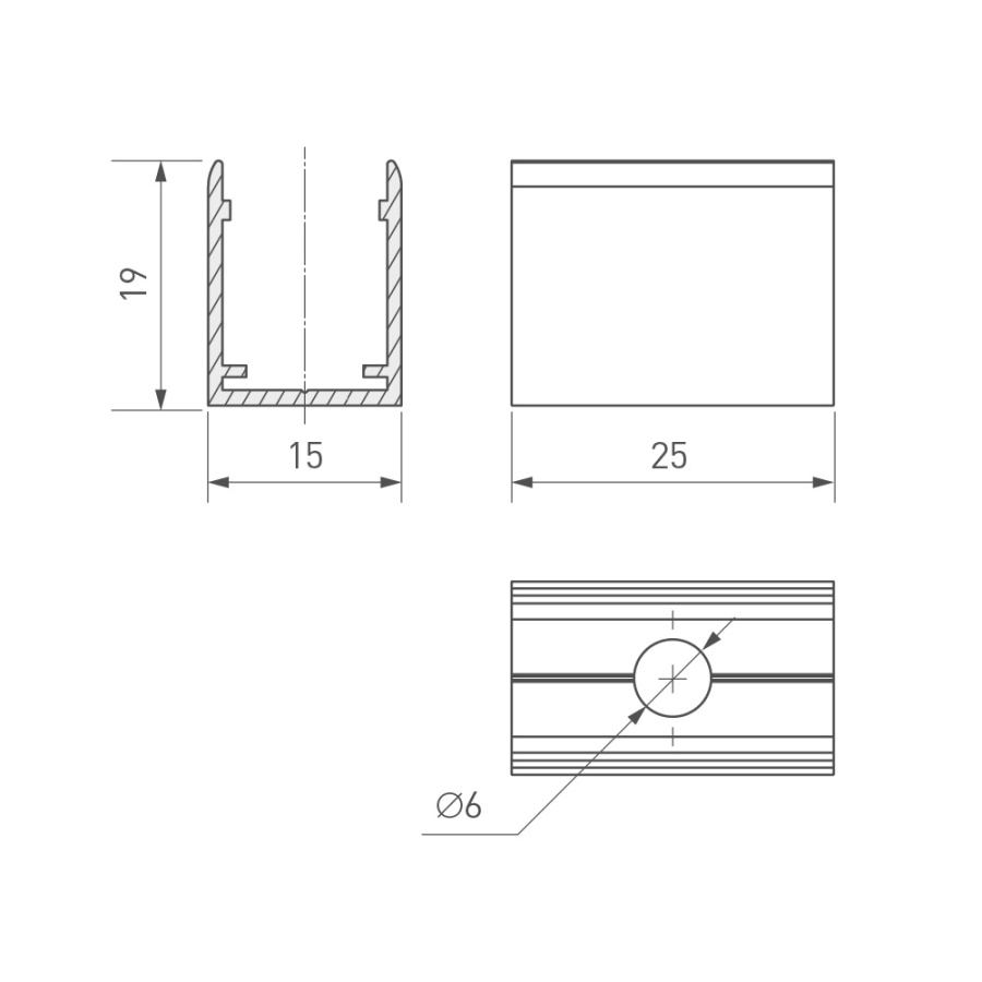 Держатель ARL-MOONLIGHT-1712-CLIP ANOD (Arlight, Алюминий)