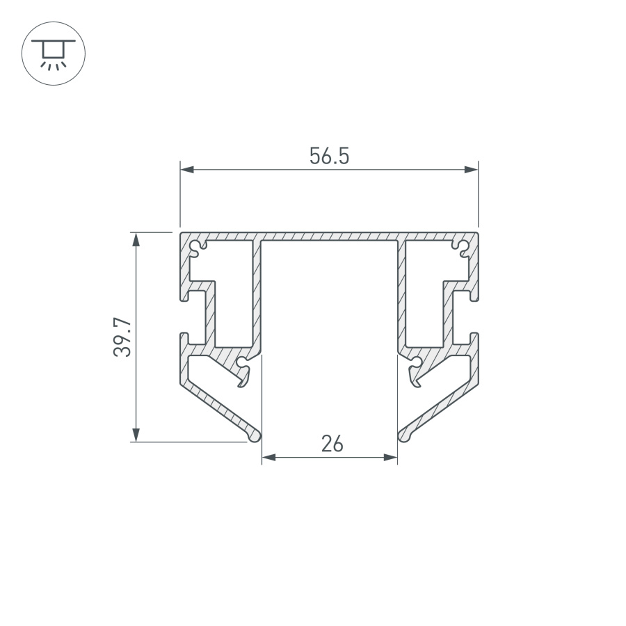 Профиль-держатель MAG-STRETCH-25-2000 (5LN) (Arlight, Алюминий)