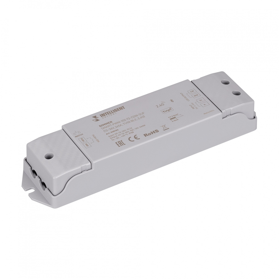 INTELLIGENT ARLIGHT Диммер SMART-PWM-102-72-CDW-SUF (12-36V, 2x5A, TUYA BLE, 2.4G) (IARL, Контроллер)