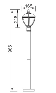 Наземный фонарь W12603-990 Bl