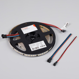 Лента герметичная SPI-SE-A120-10mm 24V Warm3000-PX6-BPT (11 W/m, IP65, 2835, 5m) (Arlight, бегущий огонь)