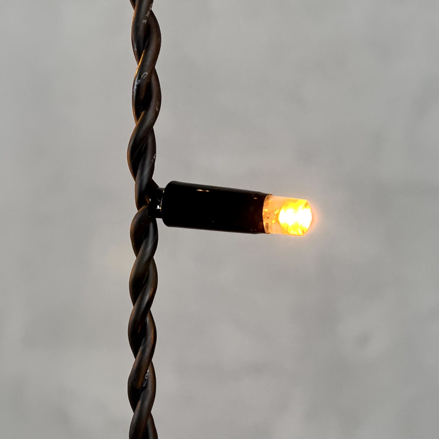 Гирлянда Бахрома 3,1 x 0,5 м Экстра Тепло-Белая 220В, 120 LED, Провод Черный Каучук, IP65