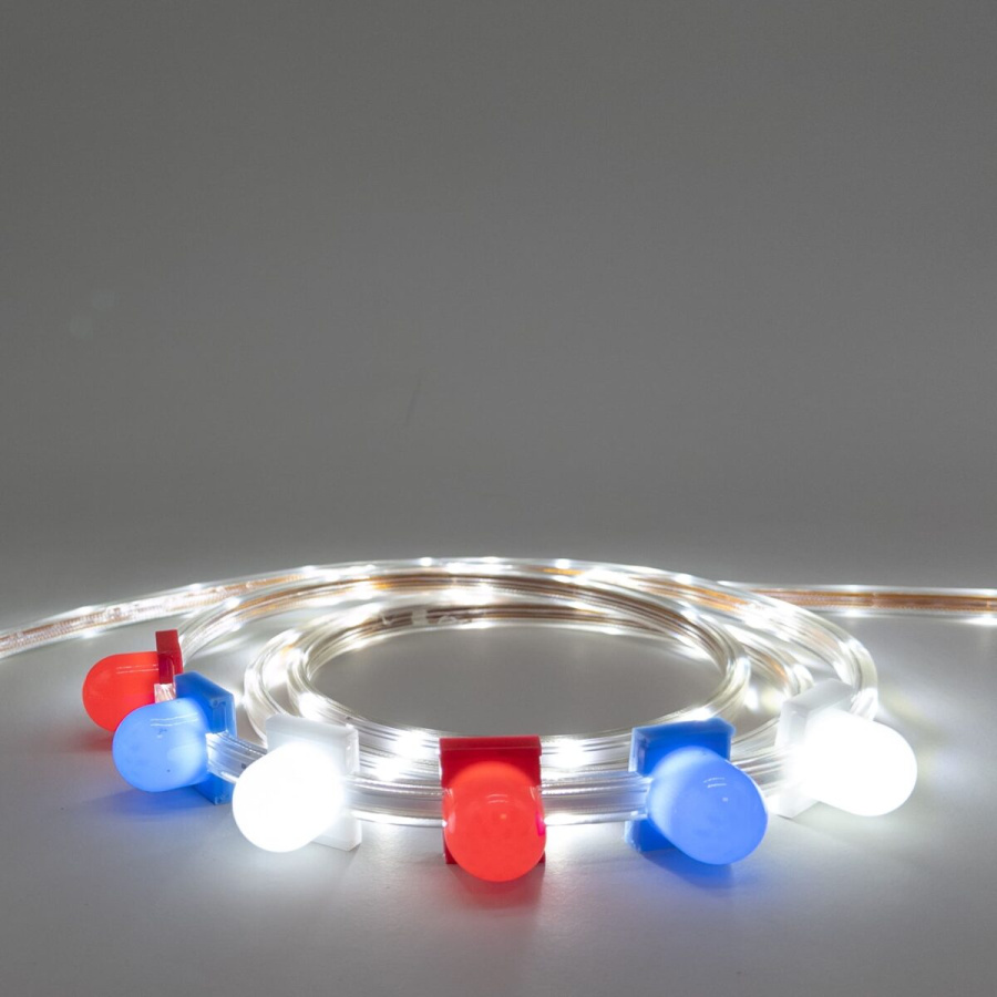 Светодиодная Лента LTC Герметичная Белая 220В, SMD2835, 24LED/м, 6000К, IP65, Бухта 100м