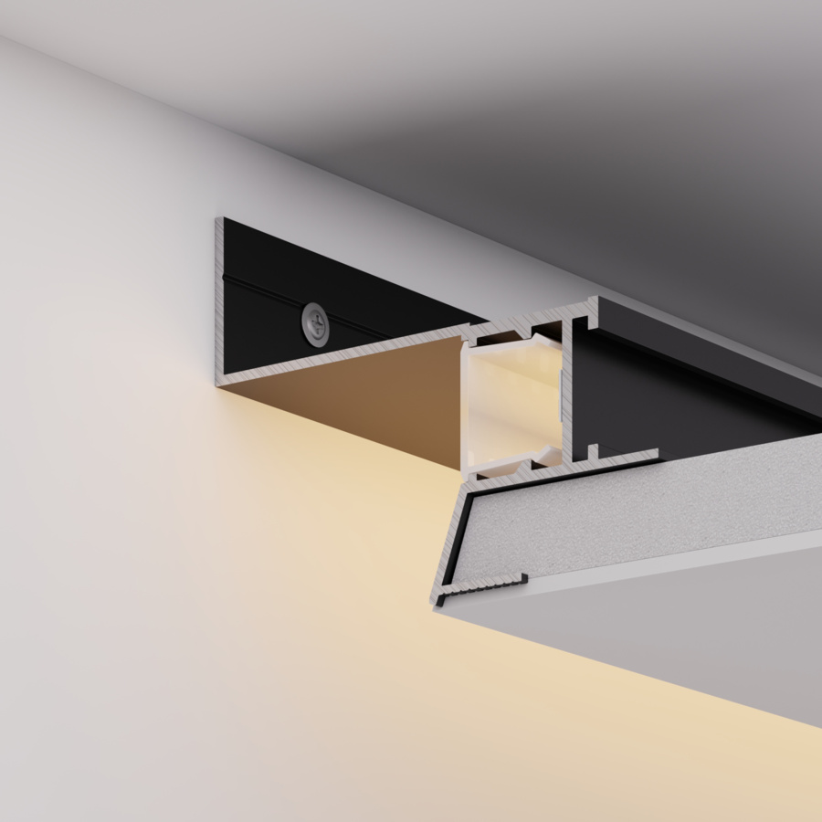 Профиль СEIL-S18-SHADOW-SIDE-3000 BLACK (Arlight, Алюминий)